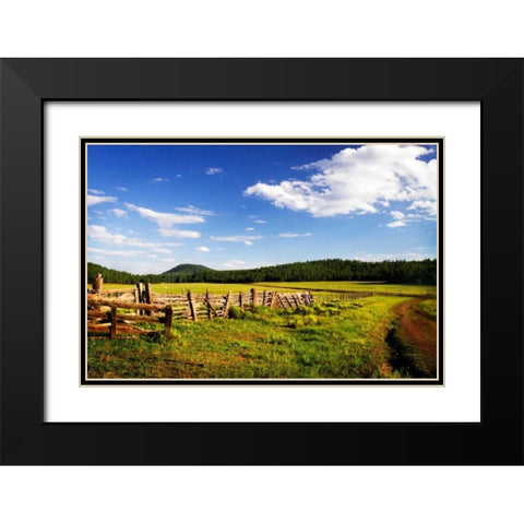 Big Sky Ranch I Black Modern Wood Framed Art Print with Double Matting by Hausenflock, Alan