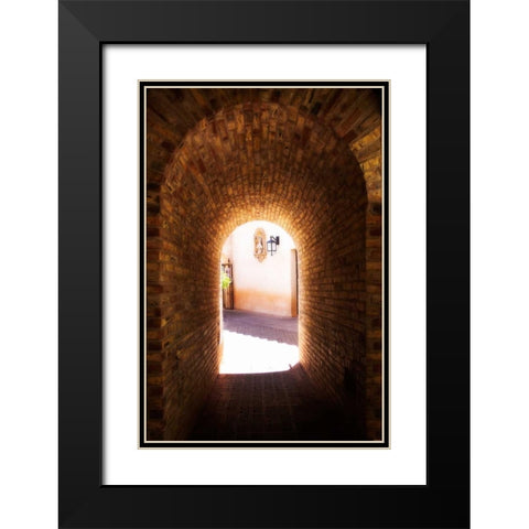 Tlaquepaque Portal II Black Modern Wood Framed Art Print with Double Matting by Hausenflock, Alan