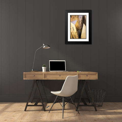 Burnished Modern I Black Modern Wood Framed Art Print with Double Matting by Hausenflock, Alan