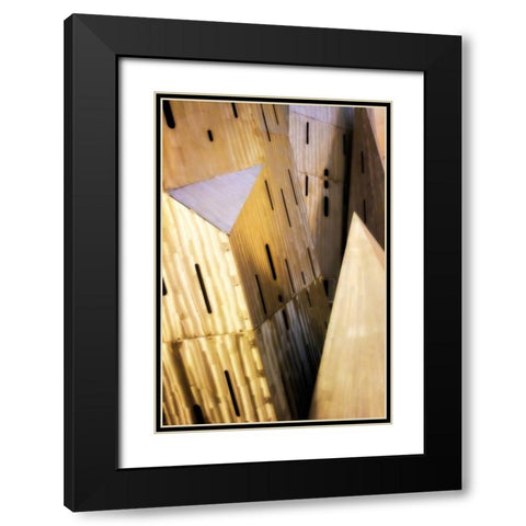 Burnished Modern I Black Modern Wood Framed Art Print with Double Matting by Hausenflock, Alan