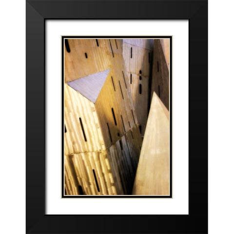 Burnished Modern I Black Modern Wood Framed Art Print with Double Matting by Hausenflock, Alan
