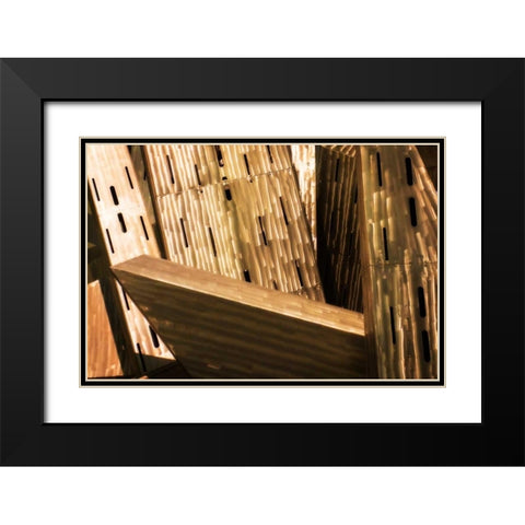 Burnished Modern III Black Modern Wood Framed Art Print with Double Matting by Hausenflock, Alan
