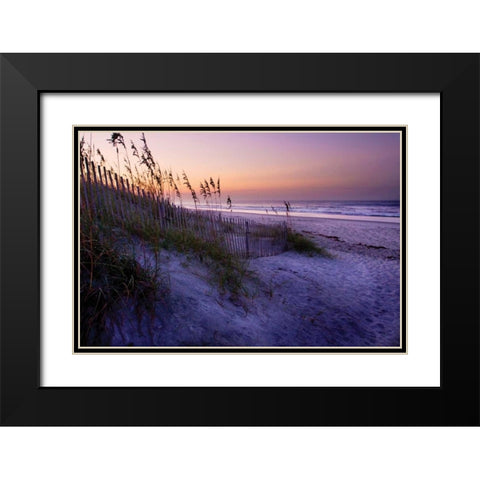 Lavender Beach I Black Modern Wood Framed Art Print with Double Matting by Hausenflock, Alan