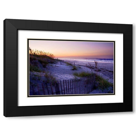 Lavender Beach II Black Modern Wood Framed Art Print with Double Matting by Hausenflock, Alan