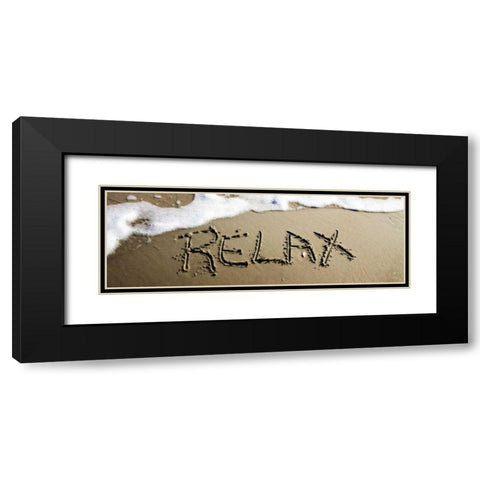 Relax Black Modern Wood Framed Art Print with Double Matting by Hausenflock, Alan