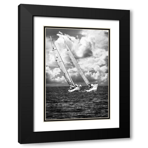 Side by Side BW Black Modern Wood Framed Art Print with Double Matting by Hausenflock, Alan