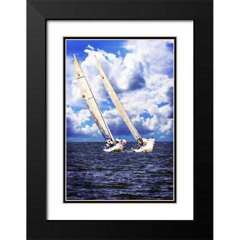 Side by Side Black Modern Wood Framed Art Print with Double Matting by Hausenflock, Alan