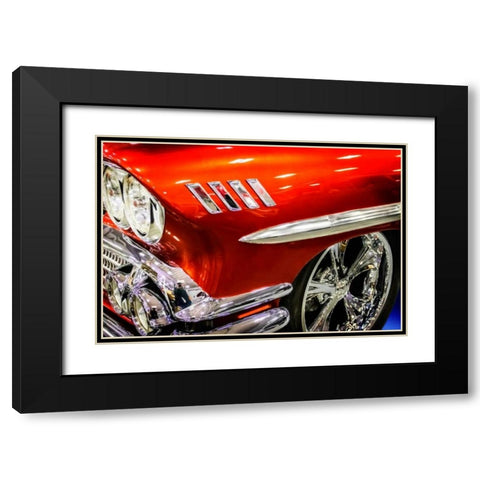 Impressive Impala Black Modern Wood Framed Art Print with Double Matting by Hausenflock, Alan
