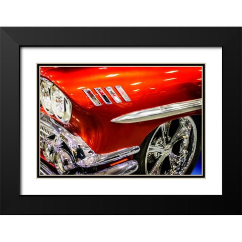 Impressive Impala Black Modern Wood Framed Art Print with Double Matting by Hausenflock, Alan
