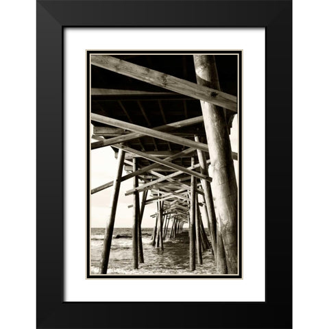 Atlantic Beach Pier I Black Modern Wood Framed Art Print with Double Matting by Hausenflock, Alan