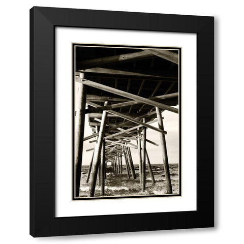 Atlantic Beach Pier II Black Modern Wood Framed Art Print with Double Matting by Hausenflock, Alan
