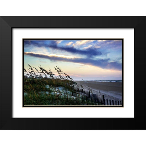 A Disappearing Sunset II Black Modern Wood Framed Art Print with Double Matting by Hausenflock, Alan