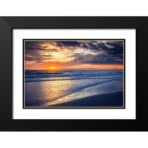 Sunrise Above The Sea II Black Modern Wood Framed Art Print with Double Matting by Hausenflock, Alan