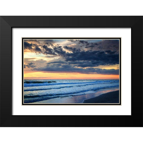 Sunrise Above The Sea III Black Modern Wood Framed Art Print with Double Matting by Hausenflock, Alan