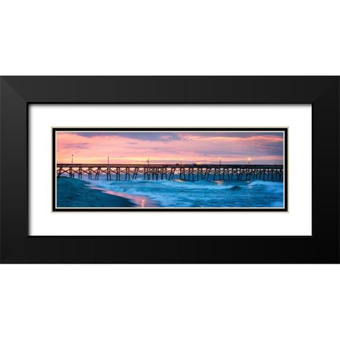 Dawn Over The Pier Black Modern Wood Framed Art Print with Double Matting by Hausenflock, Alan