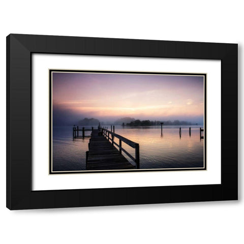 Neale Sound Sunrise II Black Modern Wood Framed Art Print with Double Matting by Hausenflock, Alan
