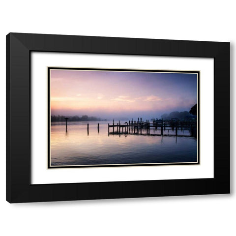 Neale Sound Sunrise III Black Modern Wood Framed Art Print with Double Matting by Hausenflock, Alan