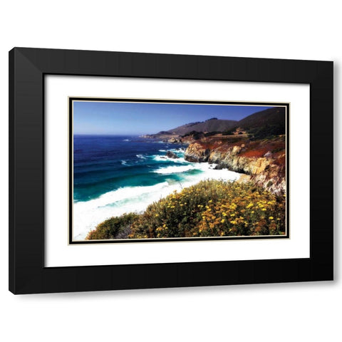 Garrapata Highlands II Black Modern Wood Framed Art Print with Double Matting by Hausenflock, Alan