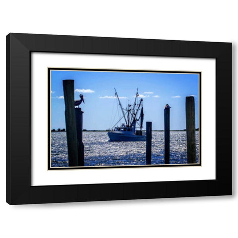 Bringing The Catch In II Black Modern Wood Framed Art Print with Double Matting by Hausenflock, Alan