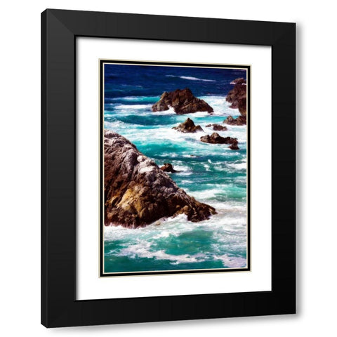 Garrapata Highlands VI Black Modern Wood Framed Art Print with Double Matting by Hausenflock, Alan