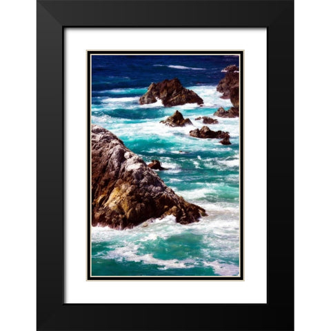 Garrapata Highlands VI Black Modern Wood Framed Art Print with Double Matting by Hausenflock, Alan