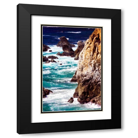 Garrapata Highlands VII Black Modern Wood Framed Art Print with Double Matting by Hausenflock, Alan