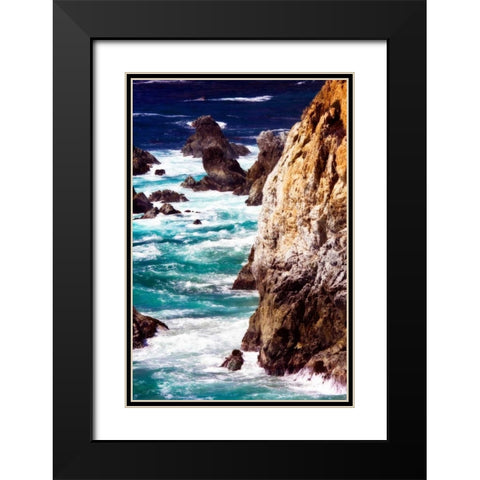 Garrapata Highlands VII Black Modern Wood Framed Art Print with Double Matting by Hausenflock, Alan