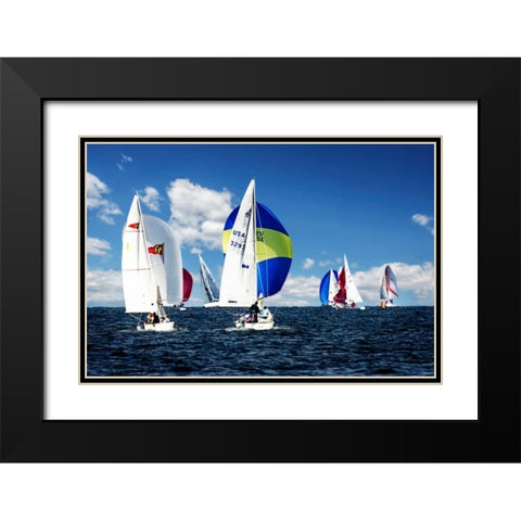 A Perfect Sail II Black Modern Wood Framed Art Print with Double Matting by Hausenflock, Alan