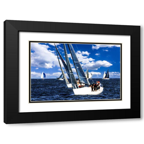 Hike to Windward Black Modern Wood Framed Art Print with Double Matting by Hausenflock, Alan