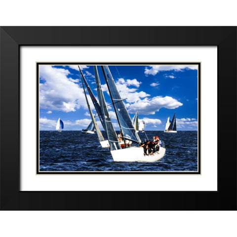 Hike to Windward Black Modern Wood Framed Art Print with Double Matting by Hausenflock, Alan