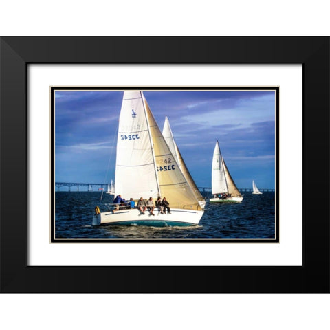 Headed To The Docks Black Modern Wood Framed Art Print with Double Matting by Hausenflock, Alan