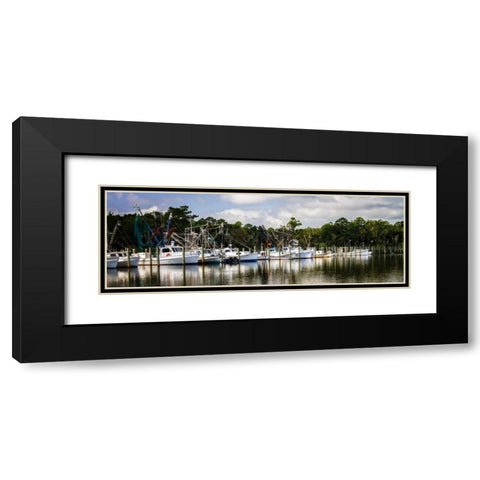 White Point Harbor Black Modern Wood Framed Art Print with Double Matting by Hausenflock, Alan