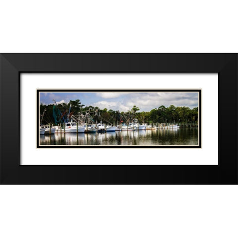 White Point Harbor Black Modern Wood Framed Art Print with Double Matting by Hausenflock, Alan