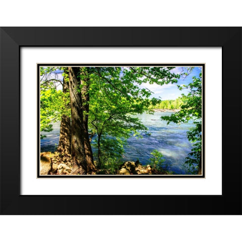 Spring On The River II Black Modern Wood Framed Art Print with Double Matting by Hausenflock, Alan