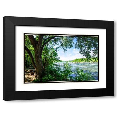 Spring On The River VII Black Modern Wood Framed Art Print with Double Matting by Hausenflock, Alan