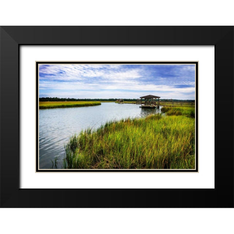 Pawley Island I Black Modern Wood Framed Art Print with Double Matting by Hausenflock, Alan