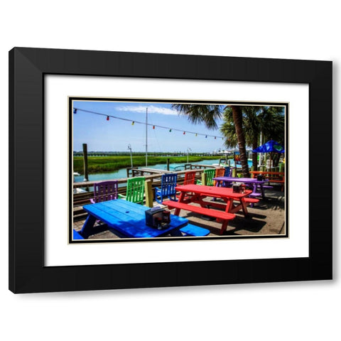 Vacation Destination I Black Modern Wood Framed Art Print with Double Matting by Hausenflock, Alan