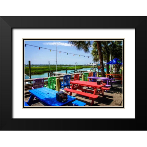 Vacation Destination I Black Modern Wood Framed Art Print with Double Matting by Hausenflock, Alan