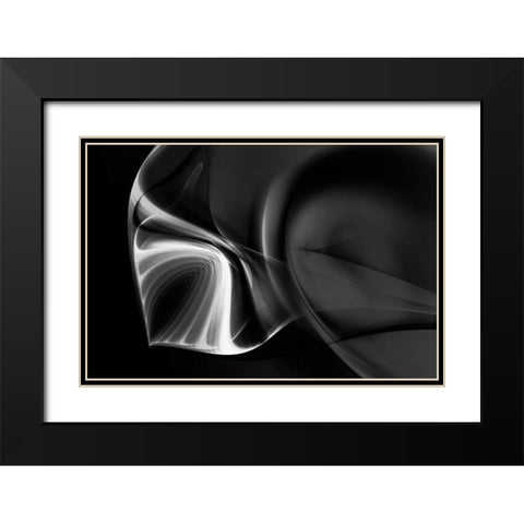 Convergent Shapes II Black Modern Wood Framed Art Print with Double Matting by Hausenflock, Alan