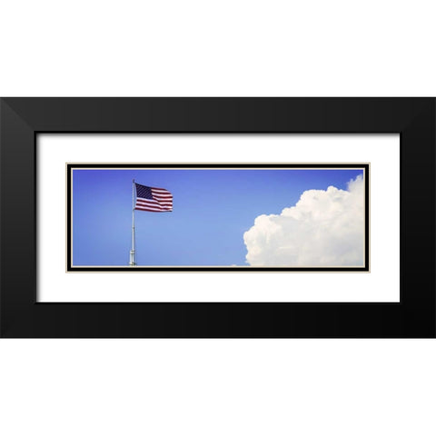 Ol Glory III Black Modern Wood Framed Art Print with Double Matting by Hausenflock, Alan