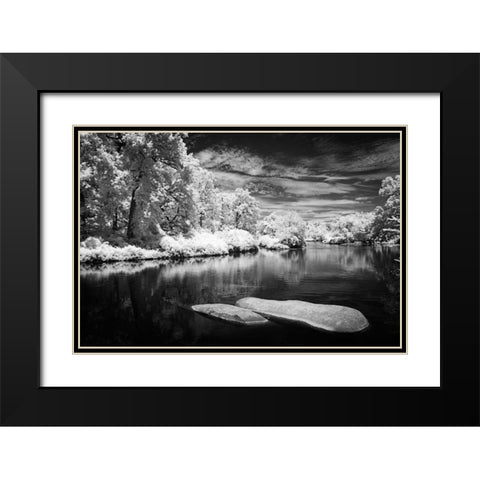 Bryan Lake III Black Modern Wood Framed Art Print with Double Matting by Hausenflock, Alan