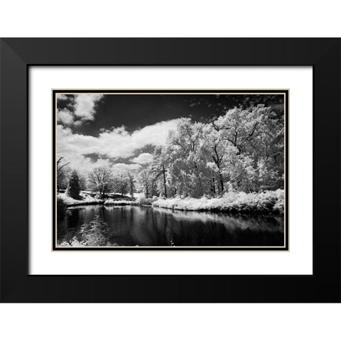 Bryan Lake IV Black Modern Wood Framed Art Print with Double Matting by Hausenflock, Alan
