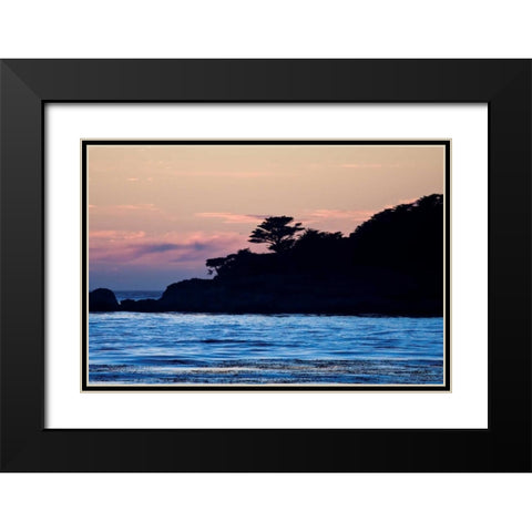 Carmel Sunset V Black Modern Wood Framed Art Print with Double Matting by Hausenflock, Alan
