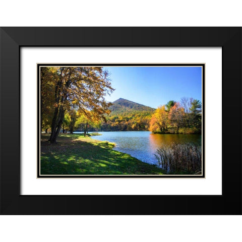 Peaks Of Otter Lake I Black Modern Wood Framed Art Print with Double Matting by Hausenflock, Alan