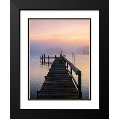 Neale Sound Sunrise IV Vertical Black Modern Wood Framed Art Print with Double Matting by Hausenflock, Alan