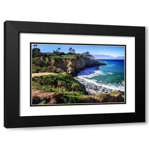 La Jolia North Shore II Black Modern Wood Framed Art Print with Double Matting by Hausenflock, Alan