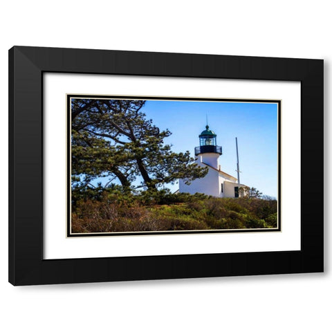 Point Loma Lighthouse I Black Modern Wood Framed Art Print with Double Matting by Hausenflock, Alan