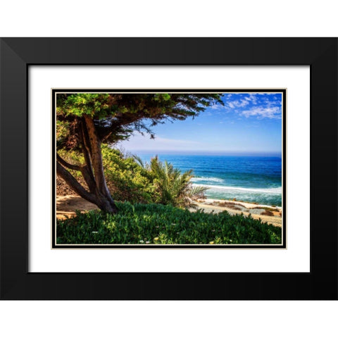 Del Mar Beach I Black Modern Wood Framed Art Print with Double Matting by Hausenflock, Alan