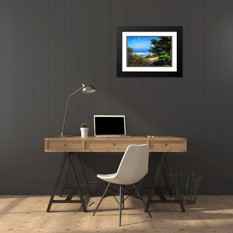 Del Mar Beach II Black Modern Wood Framed Art Print with Double Matting by Hausenflock, Alan