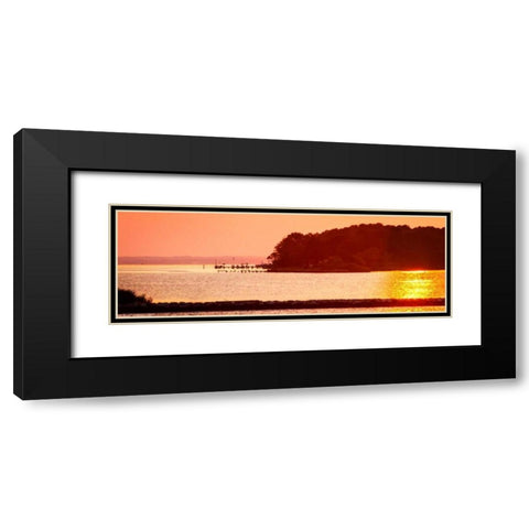 Potomac Sunset I Black Modern Wood Framed Art Print with Double Matting by Hausenflock, Alan